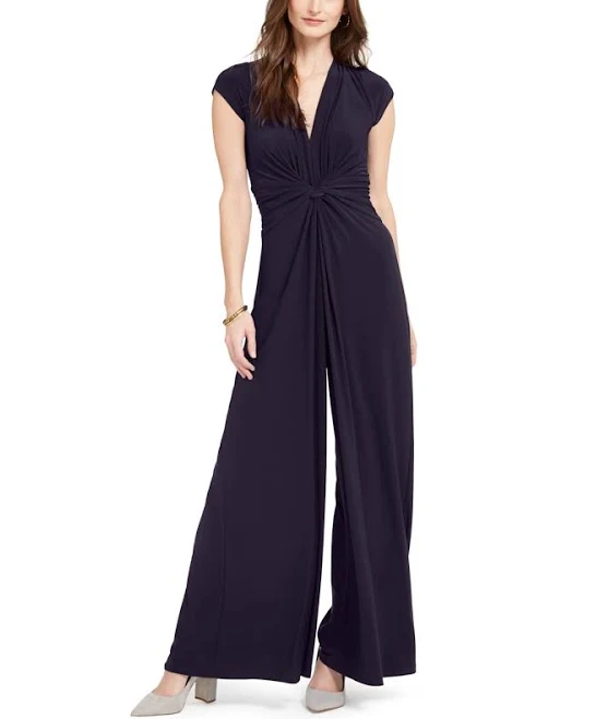 jumpsuit Vince Camuto Women's Twist Front Plunge Jumpsuit Macy's $75.6