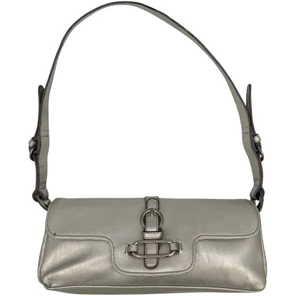 bag Vintage 90s Y2k Metallic Baguette Bag with Chrome Hardware Etsy - Seller $31