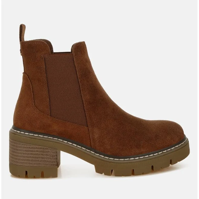 shoes Vostok Women's Lug Sole Suede Chunky Chelsea Boots Macy's $71.39