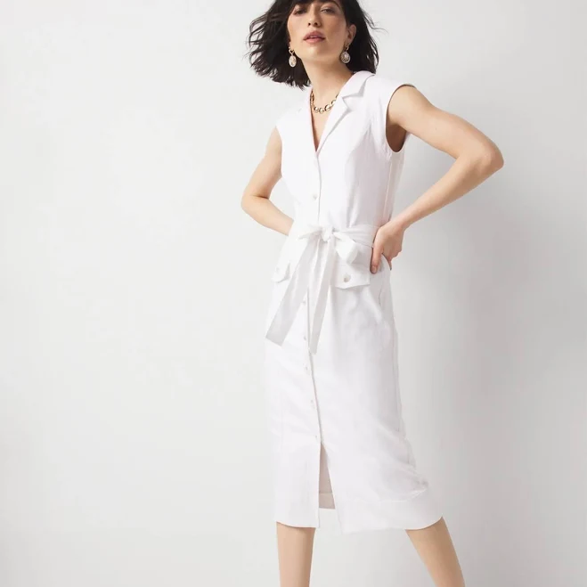 dress White House Black Market Women's Belted Utility Midi Dress White House Black Market $54.99