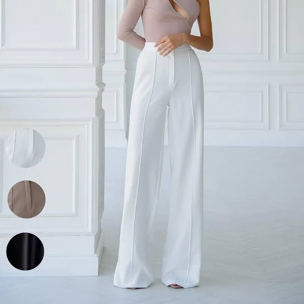 pants White Wide Leg Pants, High Waited Trousers Women, Elegant Bridal Pants, Minimalist Wedding Pants Etsy - Seller $87