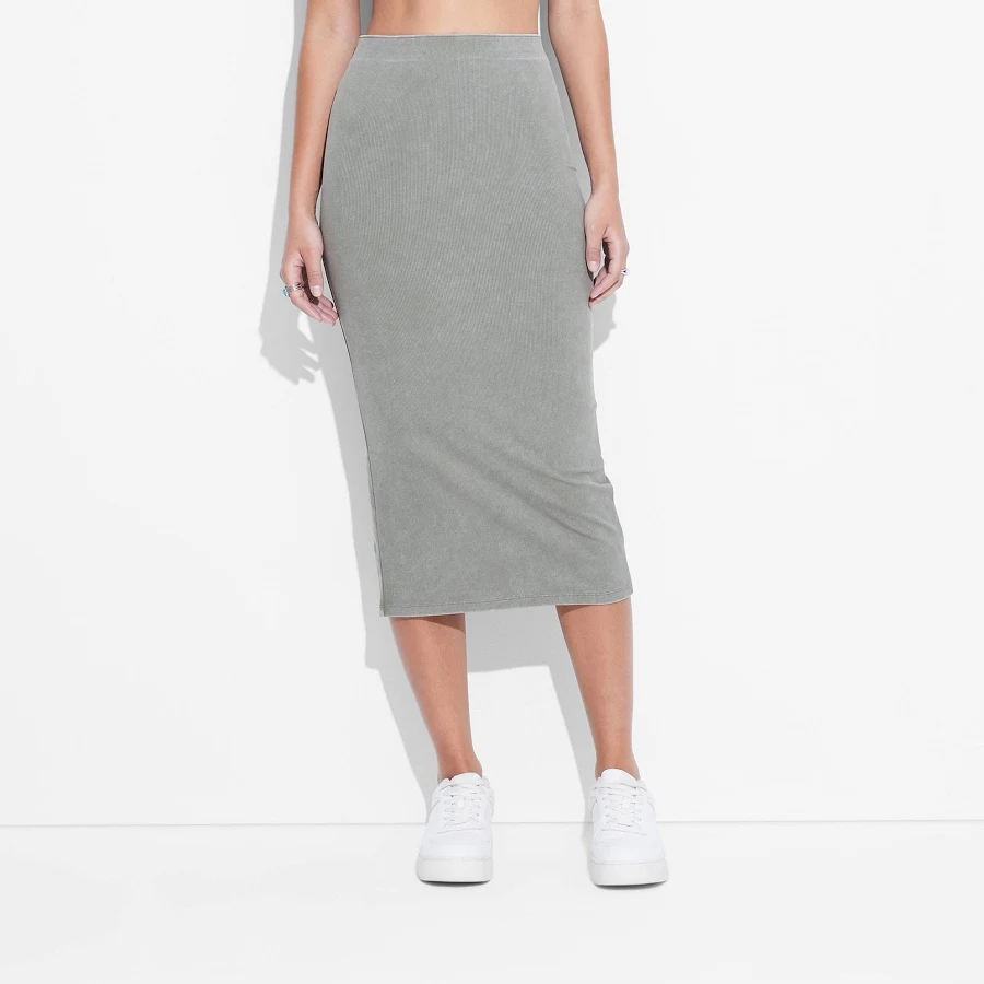 maxi skirt Wild Fable Women's Mid-Rise Rib-Knit Maxi Skirt eBay $15.99