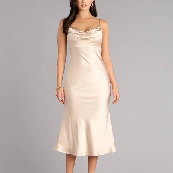 dress Windsor Soft Radiance Satin Cowl Midi Dress Windsor $54.9