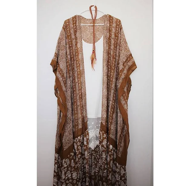 outerwear Women's Boho Floral Maxi Kimono Duster with Side Slits Etsy - Seller $52.18