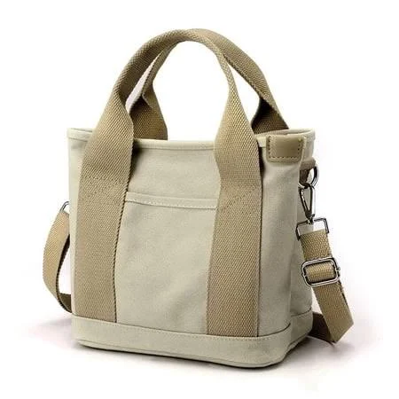 bag Women's Casual Canvas Crossbody Bag with Adjustable Strap Daily Quality Travel Tote Multiple Compartments for Work & School, Size: One size, Beige Walmart - Adoonk Direct Sales $21.99
