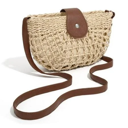 bag Women's Casual Straw Crossbody Bag with Inner Pocket Walmart - JASGOOD Belt $15.99