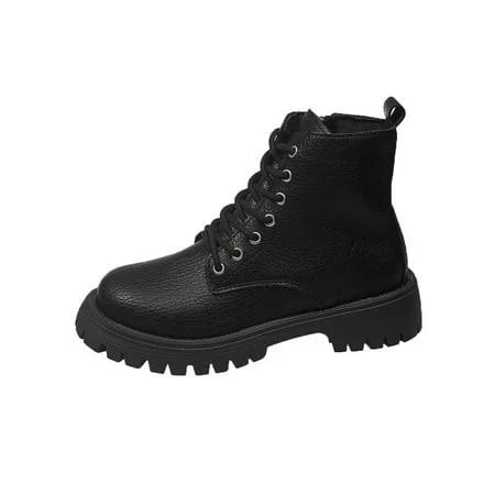 shoes Women's Genuine Leather Lace-Up Platform Ankle Boots Walmart - Tmtolofot $26.97