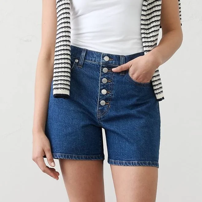 shorts Women's High-Rise Denim Shorts Banana Republic Factory $31.5