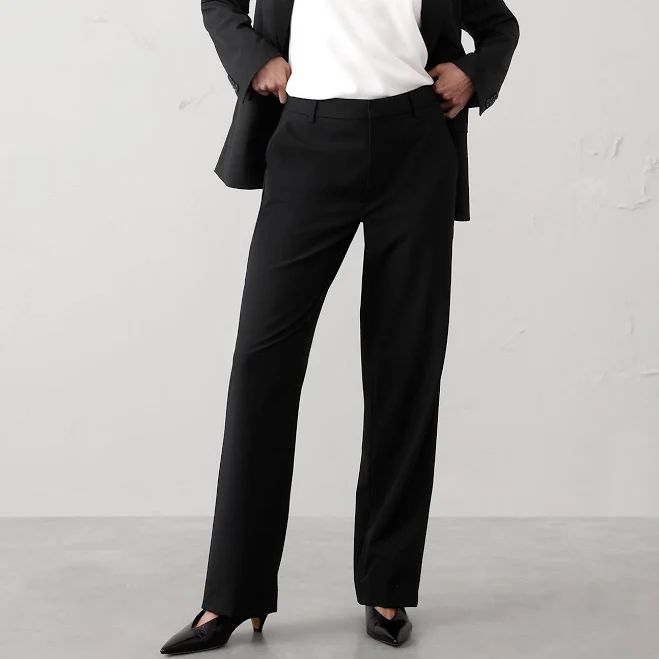 bottoms Women's High-Rise Sculpted Straight Trouser Banana Republic Factory $50