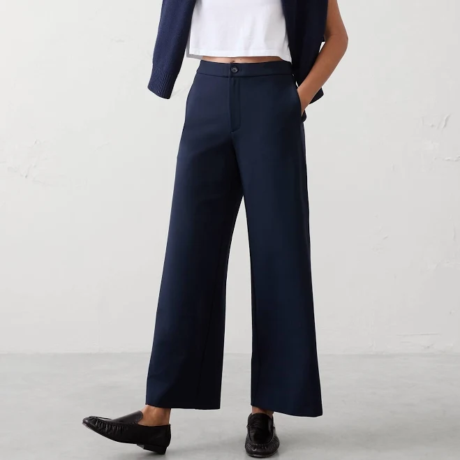 two piece set Women's High-Rise Wide-Leg Ponte Pants Banana Republic Factory $60