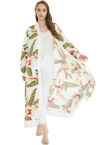 kimono Women's Lightweight Maxi Kimono Hawaii Hangover $43