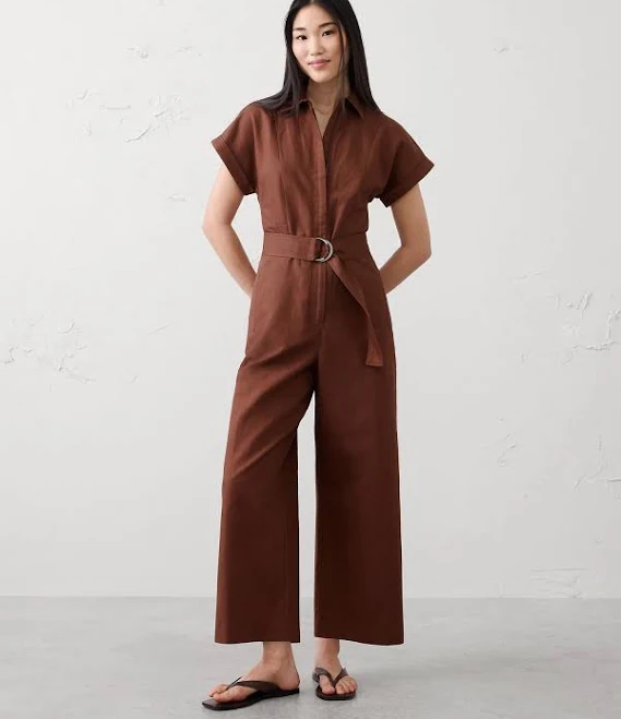 jumpsuit Women's Linen-Blend Jumpsuit Banana Republic Factory $96