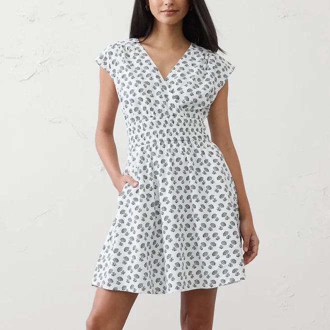 dress Women's Linen-Blend Smocked-Waist Mini Dress Banana Republic Factory $60