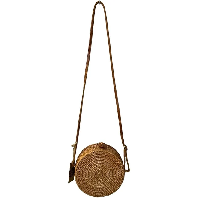 bag Women's Natural Chic Handwoven Round Rattan Crossbody Bag eBay - kassos7 $26.09