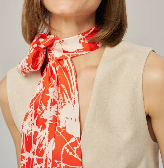 accessory Women's Silk Skinny Neck Scarf Etsy - Seller $75