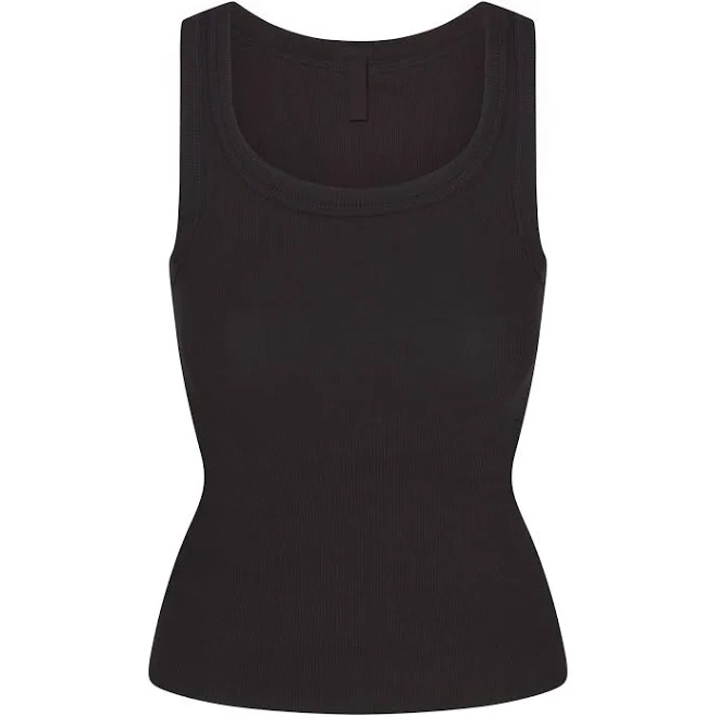 top Women's SKIMS Cotton Rib High Scoop Tank SKIMS $38