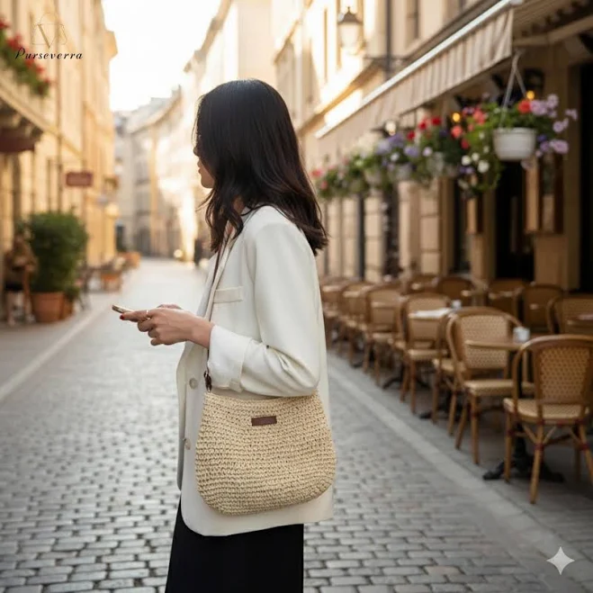 bag Woven Straw Crossbody Bag: Summer Beach Satchel Etsy - Seller $34.18