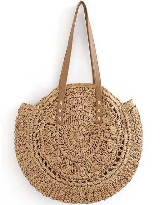 bag Woven Straw Round Shoulder Bag Chicwish $36.9