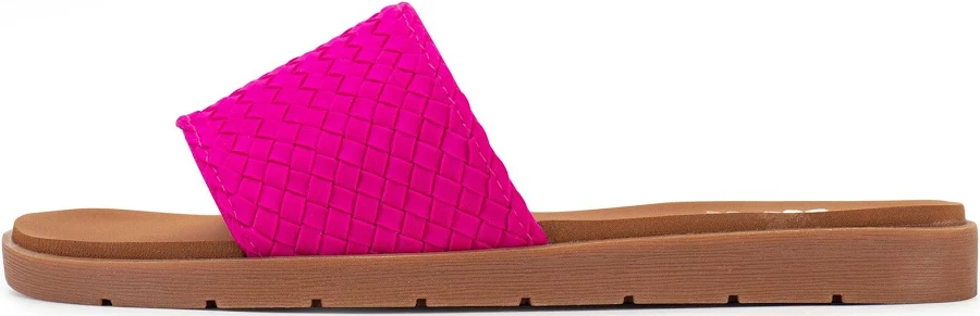 shoes Yellow Box Women's Fenny Woven Slide Sandals Yellow Box Footwear $45