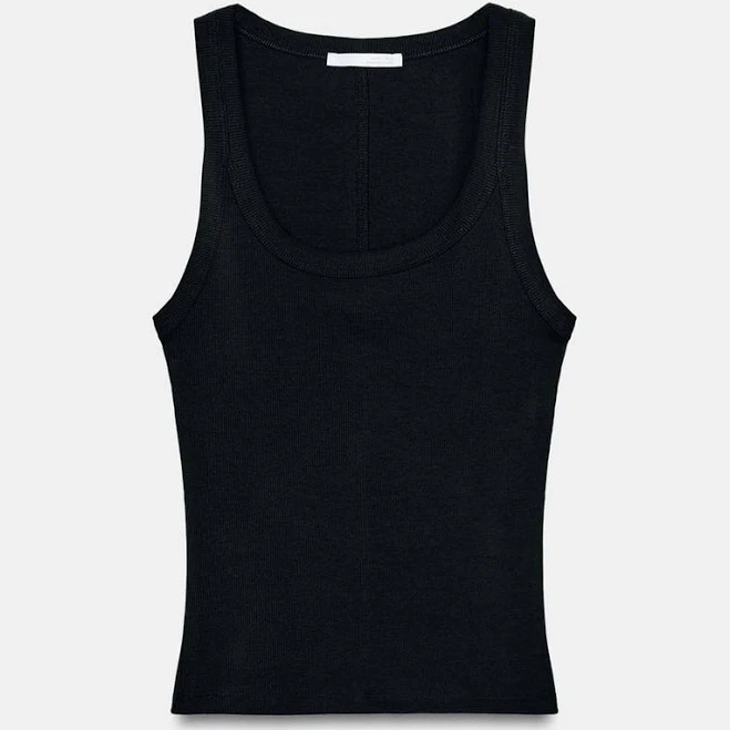 top Zara Ribbed Sleeveless Top Zara USA $12.9