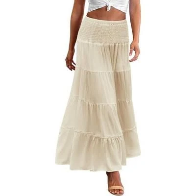 skirt Zeagoo Women's Boho Elastic High Waist Maxi Skirt Target $30.09