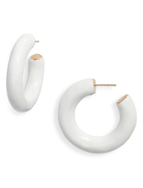 SHYMI Women's Large Enamel Tube Hoop Earrings