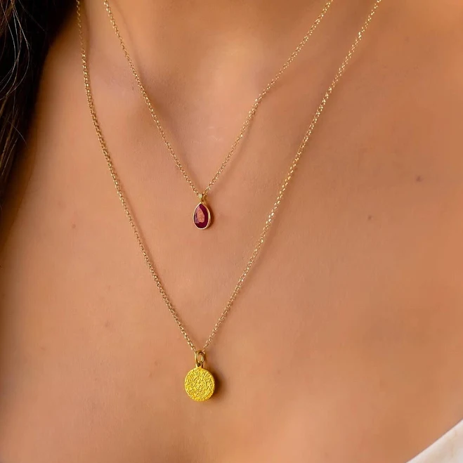 Dainty Layered Boho Gold Coin Necklace Set