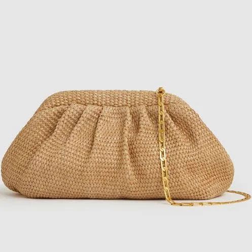 Reiss Gia Raffia Clutch