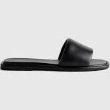 Italian Leather Slide Sandal