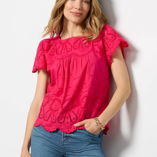 Evereve Women's Quincy Eyelet Blouse