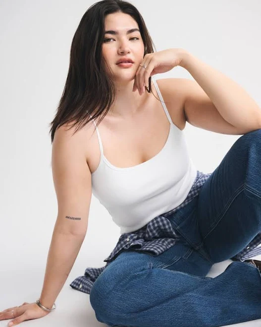 Abercrombie & Fitch Women's 90s Bra-Free Rib Cami