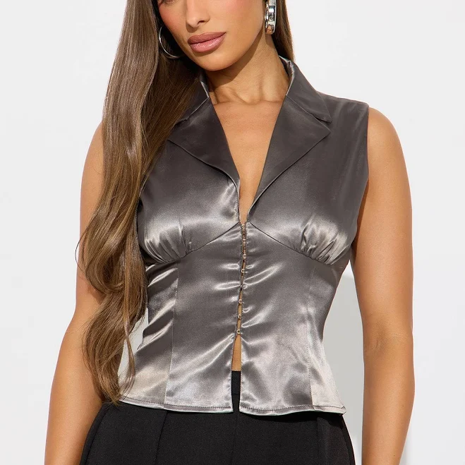 Fashion Nova Sleeveless Satin Corset