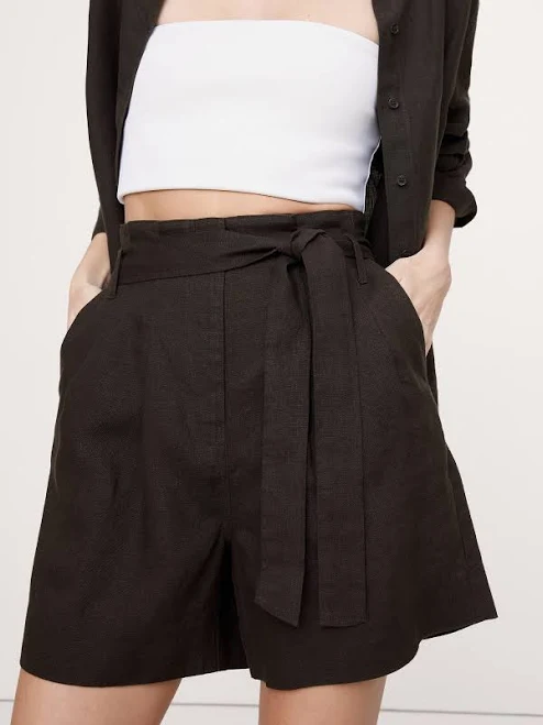 Banana Republic Women's Linen Paperbag Shorts