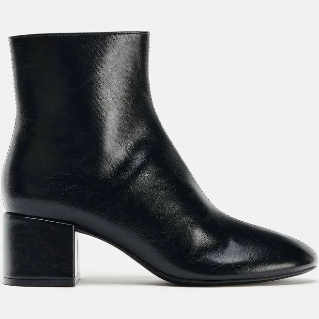 Zara Block Heel Ankle Boots