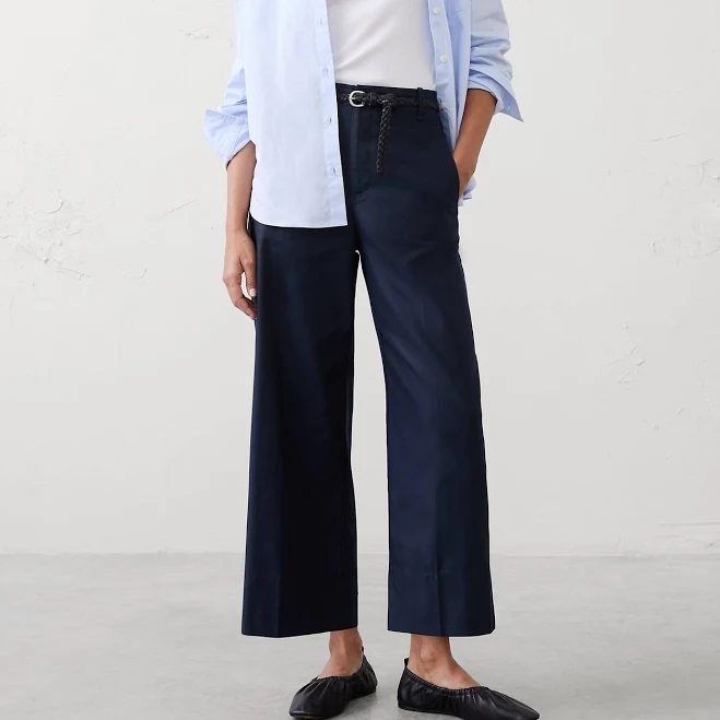 Women's Wide-Leg High-Rise Cropped Pant