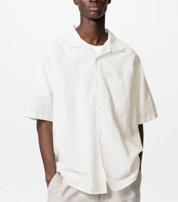 UNIQLO Cotton Linen Short Sleeve Shirt