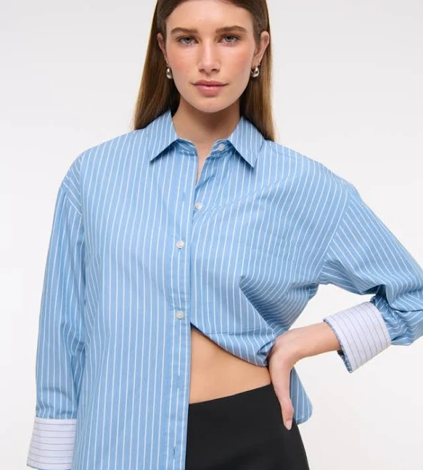 Abercrombie & Fitch Women's Oversized Poplin Shirt