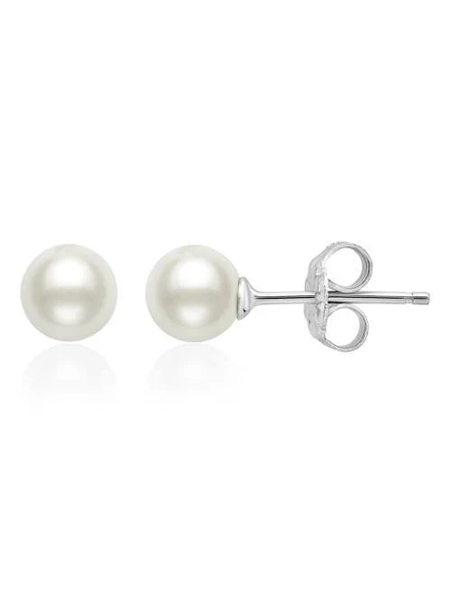 Crislu Women's Cultured Pearl Stud Earrings