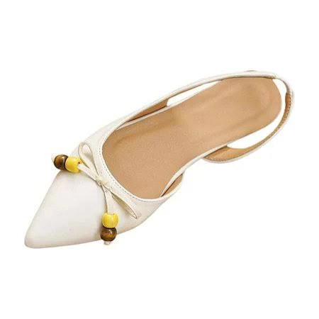 Women's Pointed Toe Slingback Flats with Bow