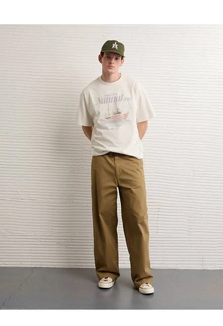 AE Men's Boxy Natural Light Graphic T-Shirt