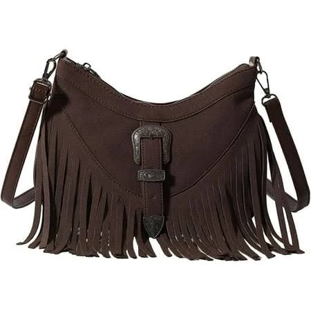 Women's Retro Crossbody Faux Suede Hobo Bag