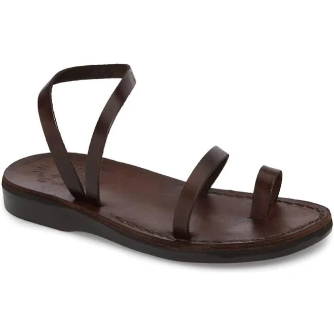 Women's Ella Leather Ankle Strap Flat Sandal