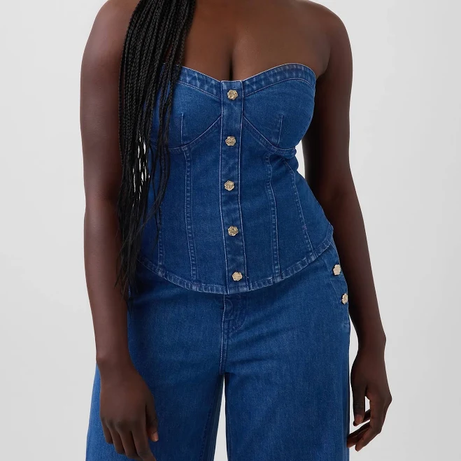 Women's × Hfr Denim Corset Top by Atelier Ndigo by Gap