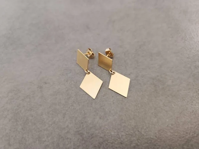 Geometric Triangle Stud Earrings