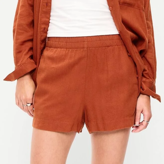 Old Navy Women's High-Waisted Linen Pull-On Shorts