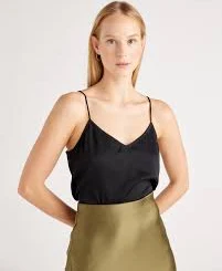 Washable Stretch Silk V-Neck Cami