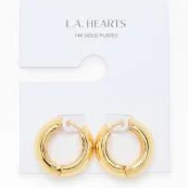 Gold-plated chunky hoop earrings