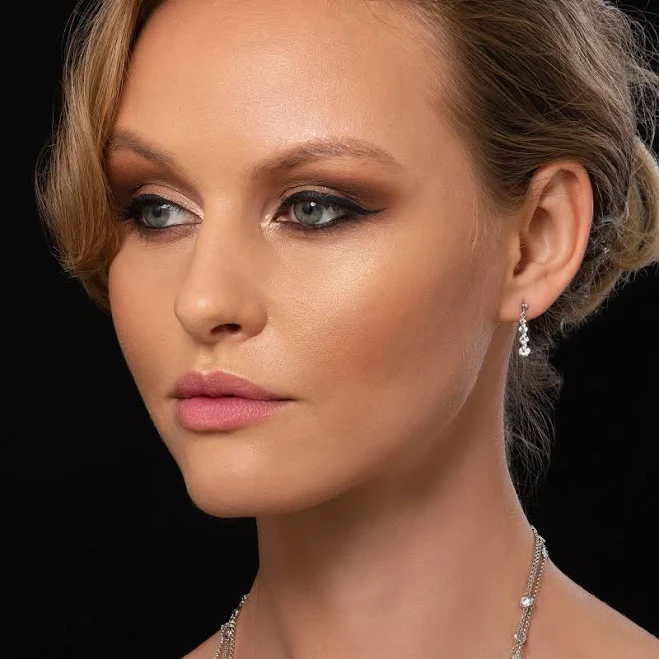 Dainty Silver Cubic Zirconia Drop Earrings