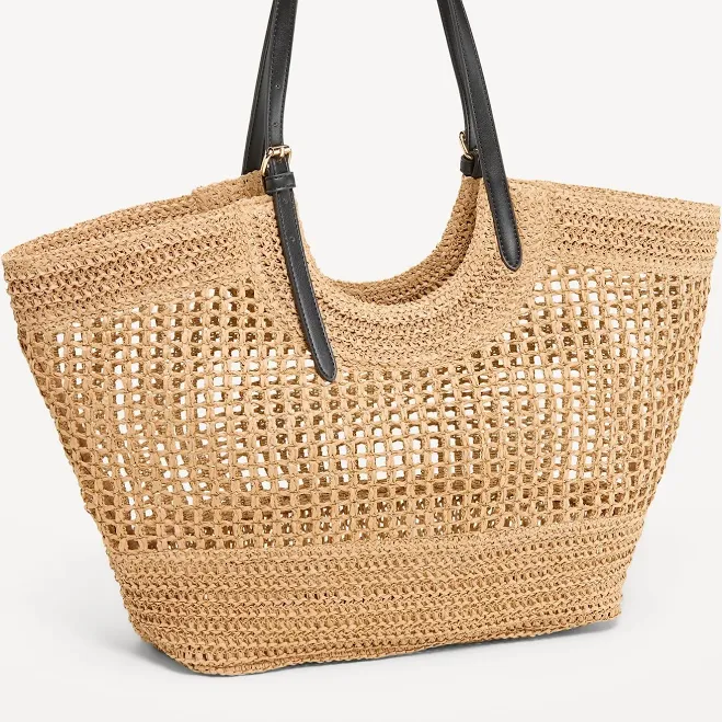 Old Navy Women's Open-Weave Straw Tote Bag
