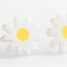 Mini Yellow + White Daisy Studs